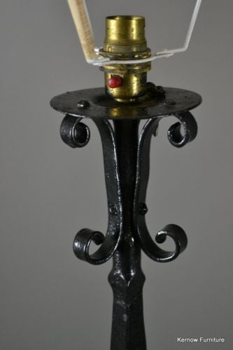 Black Iron Standard Lamp - Kernow Furniture