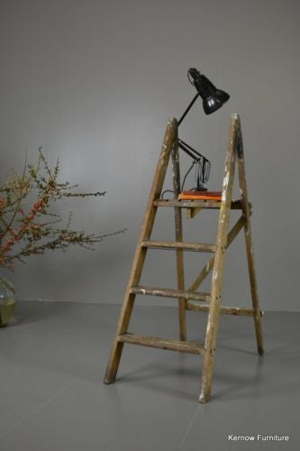 Vintage Wooden Folding Ladder - Kernow Furniture