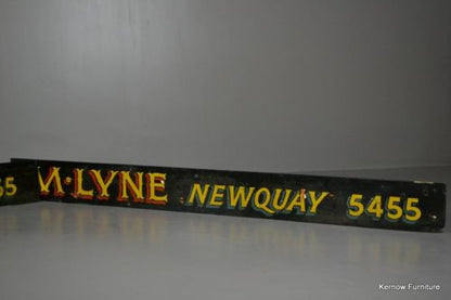 Pair Vintage Painted Advertising Signs - Kernow Furniture