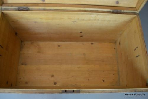 Antique Dutch Pine Kist Dome Top Trunk Chest - Kernow Furniture