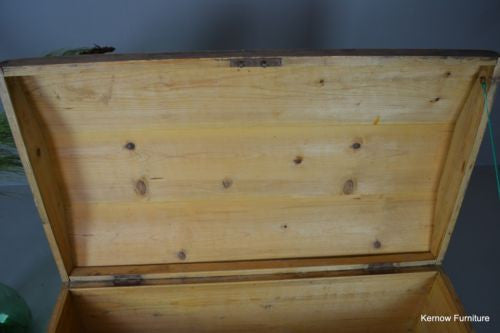 Antique Dutch Pine Kist Dome Top Trunk Chest - Kernow Furniture