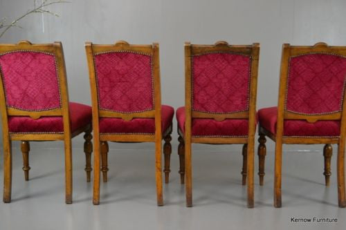 Set 4 Antique Victorian Dining Chairs - Kernow Furniture