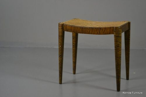 Fischel Furniture Caned Birch Effect Dressing Stool - Kernow Furniture