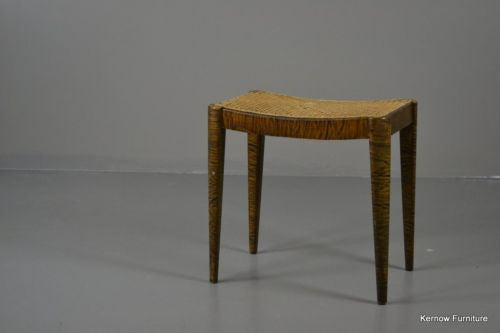 Fischel Furniture Caned Birch Effect Dressing Stool - Kernow Furniture