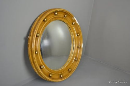 Large Regency Style Convex Wall Mirror - Kernow Furniture