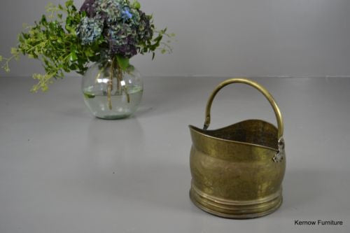 Traditional Style Brass Coal Bucket Scuttle - Kernow Furniture