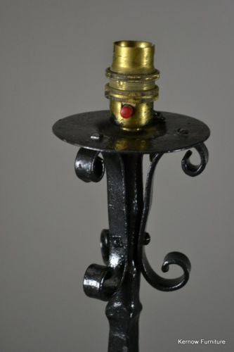 Black Iron Standard Lamp - Kernow Furniture