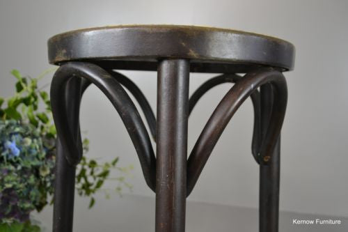 Ebonised Beech & Cane Bentwood Stool - Kernow Furniture