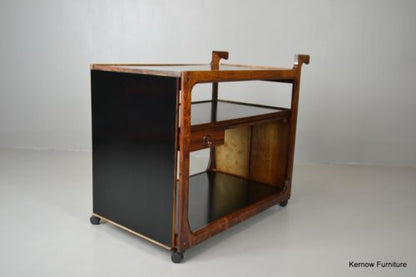 Retro Mid Century Rosewood Drinks Serving Tea Trolley - Kernow Furniture