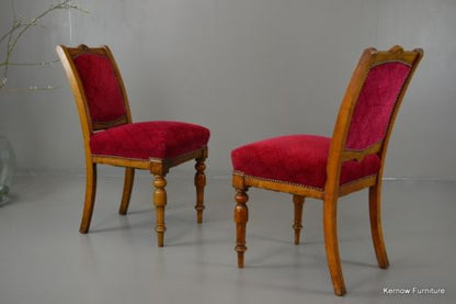 Set 4 Antique Victorian Dining Chairs - Kernow Furniture