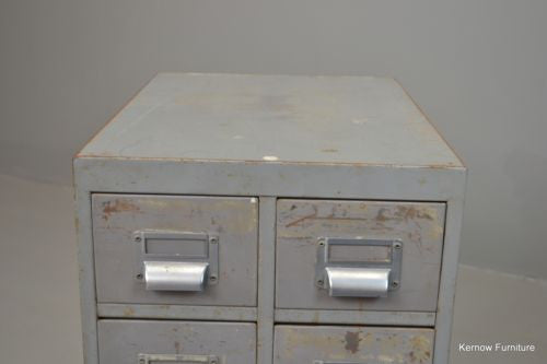 Vintage Industrial Small Desk Top Drawers - Kernow Furniture