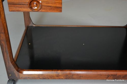 Retro Mid Century Rosewood Drinks Serving Tea Trolley - Kernow Furniture