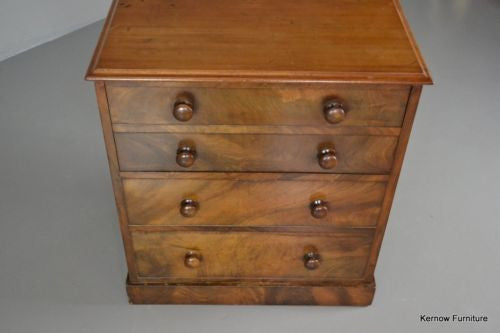 Antique Victorian Figured Mahogany Chest Commode - Kernow Furniture