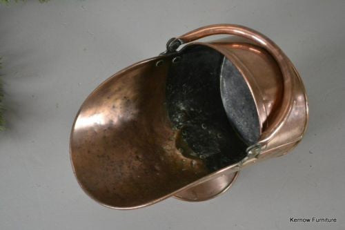 Antique Copper Coal Helmet - Kernow Furniture