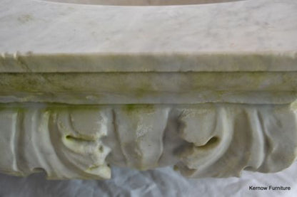 Huge Acanthus Carved White Marble Bowl Basin - Kernow Furniture