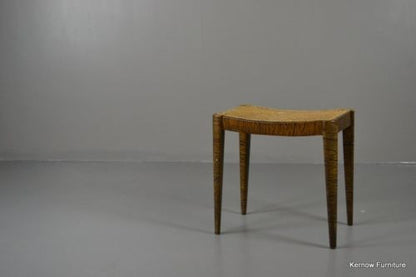 Fischel Furniture Caned Birch Effect Dressing Stool - Kernow Furniture