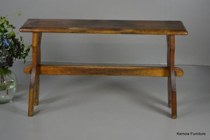 Pine Ecclesiastical Chapel Hall Bench - Kernow Furniture