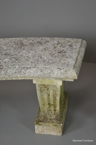 Pair Cast Stone Garden Benches - Kernow Furniture