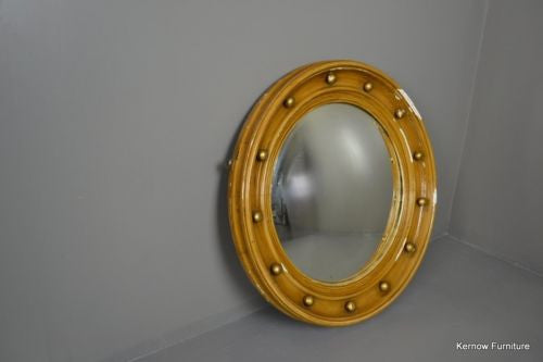 Large Regency Style Convex Wall Mirror - Kernow Furniture