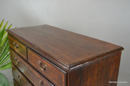 Antique Georgian George III Oak Chest of Drawers - Kernow Furniture