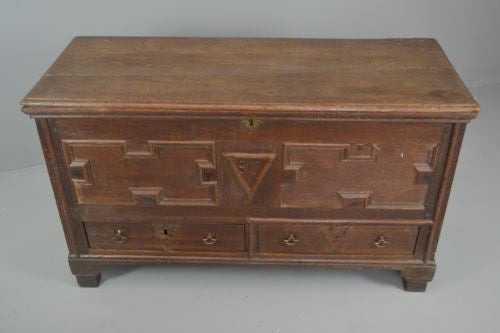 Antique Solid Oak Mule Chest - Kernow Furniture