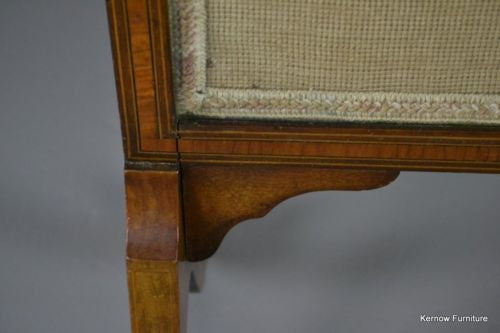 Antique Inlaid Mahogany Floral Fire Screen - Kernow Furniture