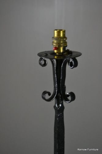 Black Iron Standard Lamp - Kernow Furniture