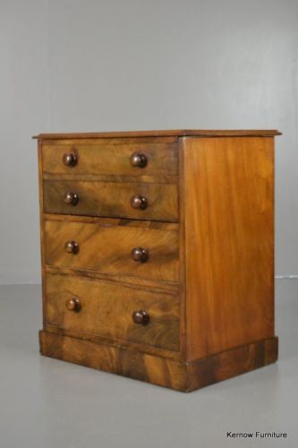 Antique Victorian Figured Mahogany Chest Commode - Kernow Furniture