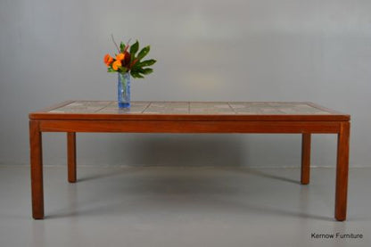 Large Retro Teak Tiled Coffee Table - Kernow Furniture