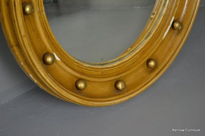 Large Regency Style Convex Wall Mirror - Kernow Furniture