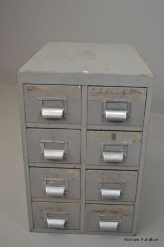 Vintage Industrial Small Desk Top Drawers - Kernow Furniture