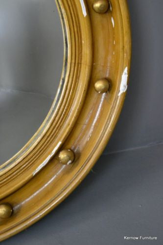 Large Regency Style Convex Wall Mirror - Kernow Furniture