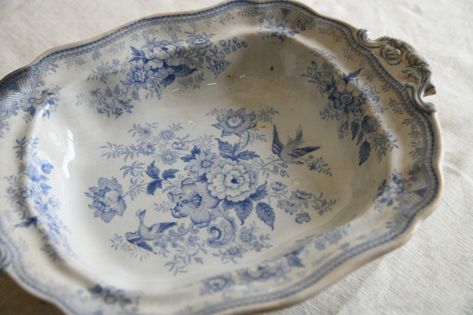 Wedgwood Asian Pheasants Blue Serving Dish