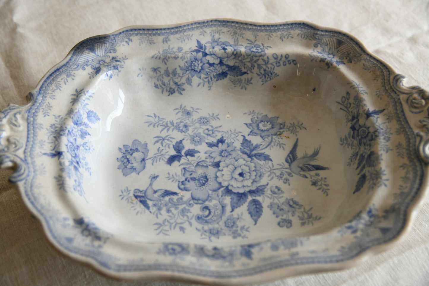 Wedgwood Asian Pheasants Blue Serving Dish