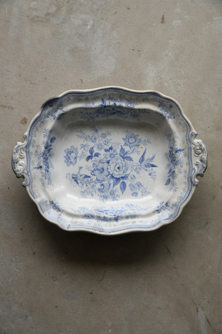 Wedgwood Asian Pheasants Blue Serving Dish