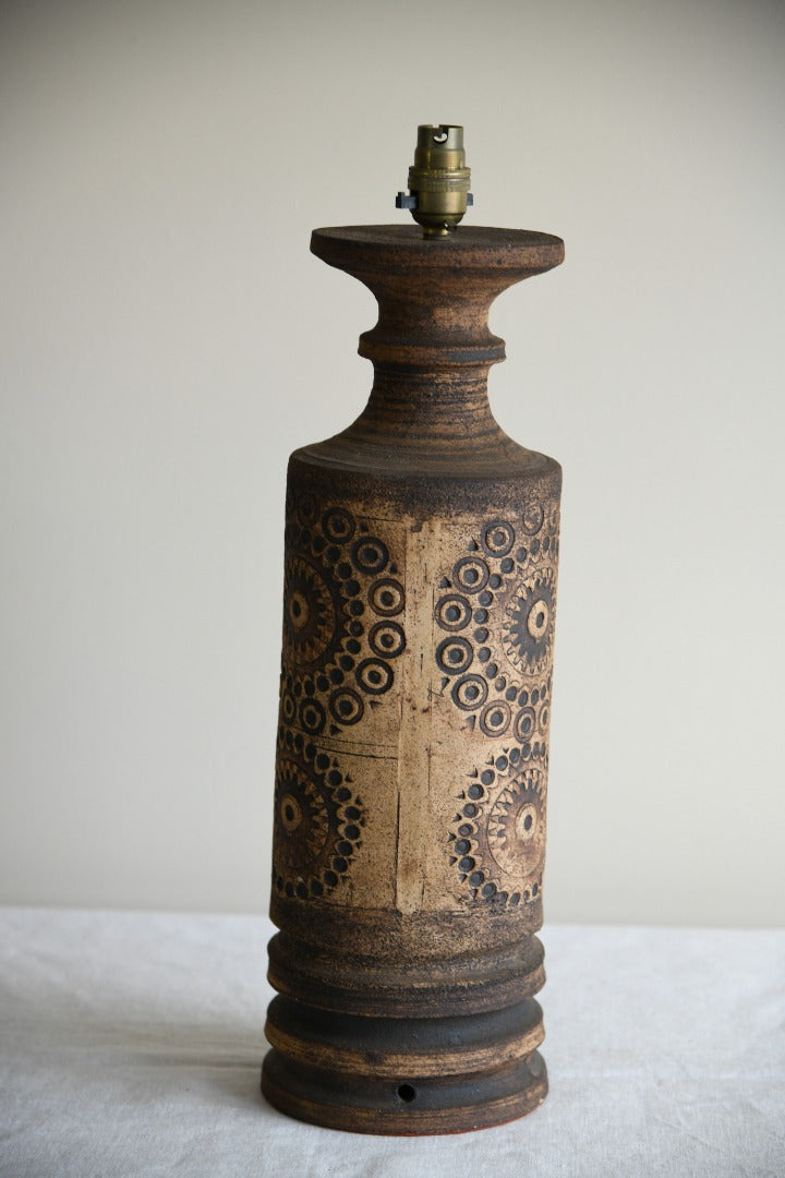 Large Retro Pottery Lamp