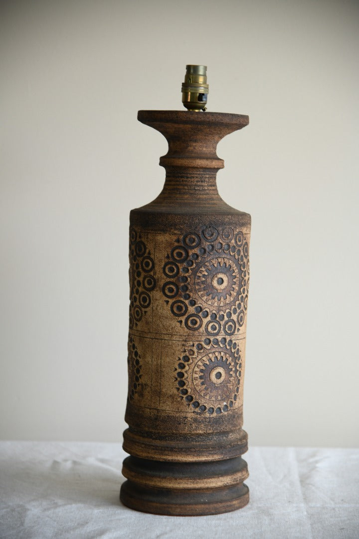 Large Retro Pottery Lamp