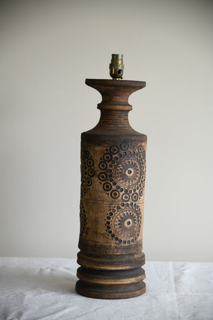 Large Retro Pottery Lamp