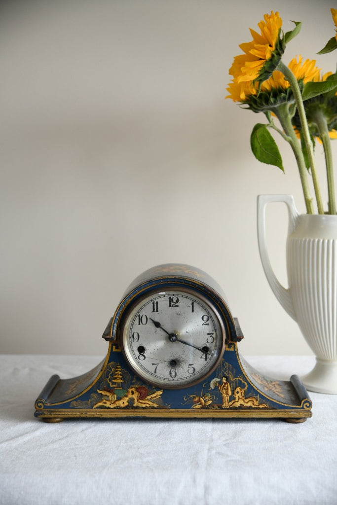 Blue Chinoiserie Mantle Clock