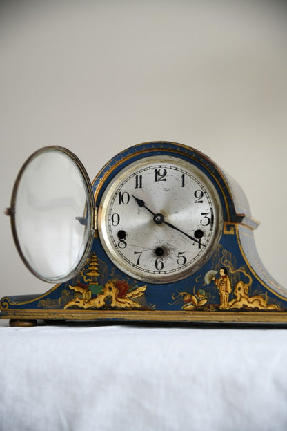 Blue Chinoiserie Mantle Clock