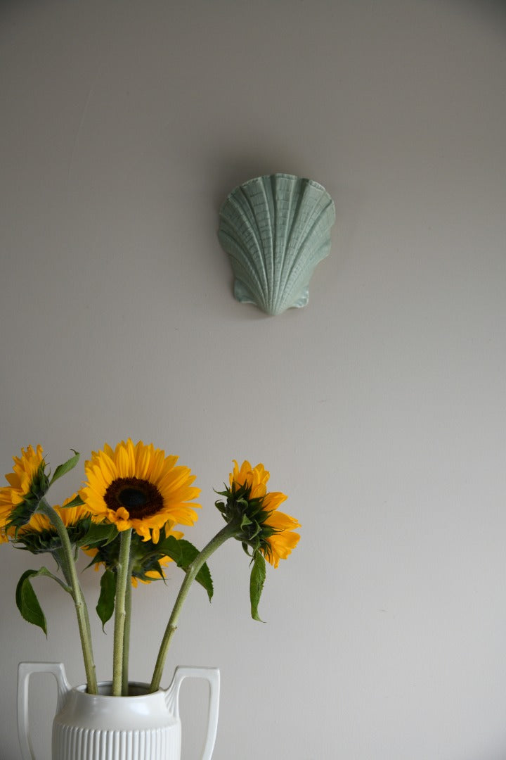 Pair Shell Shaped Wall Vase