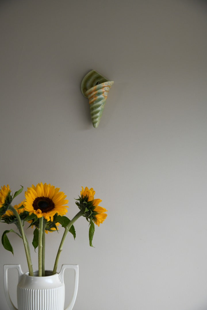 Pair Shell Shaped Wall Vase