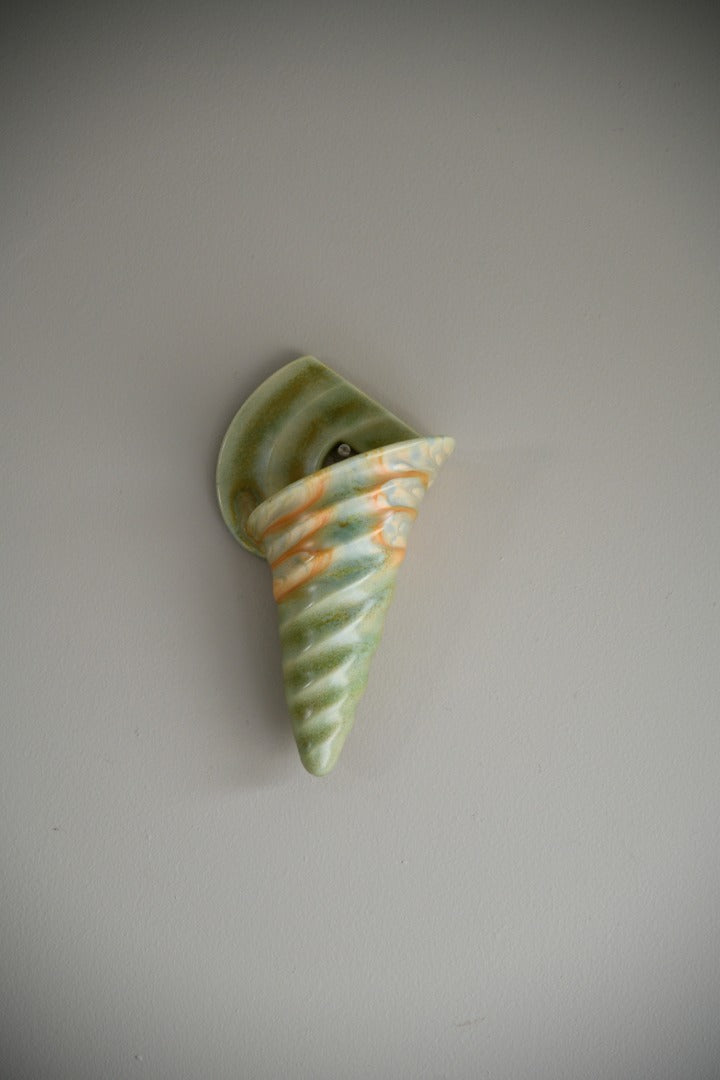 Pair Shell Shaped Wall Vase