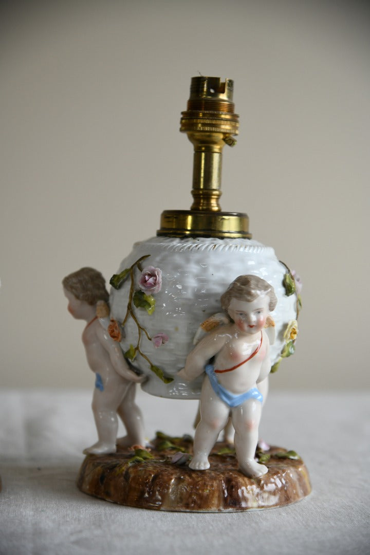 Pair Putti Table Lamps