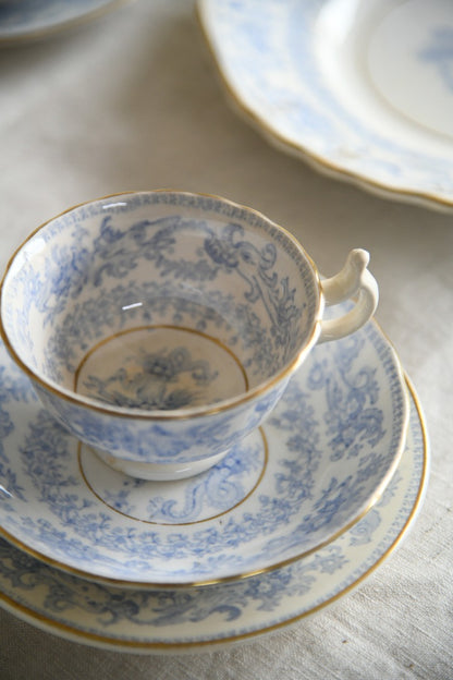 Blue & White Oriental Transferware Tea Set