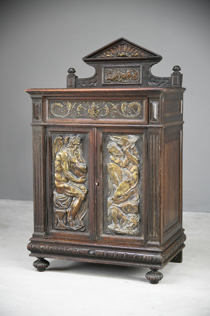 Italian Oak Renaissance Revival Style Cupboard