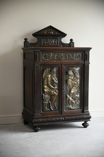 Italian Oak Renaissance Revival Style Cupboard