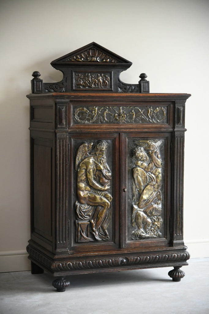Italian Oak Renaissance Revival Style Cupboard