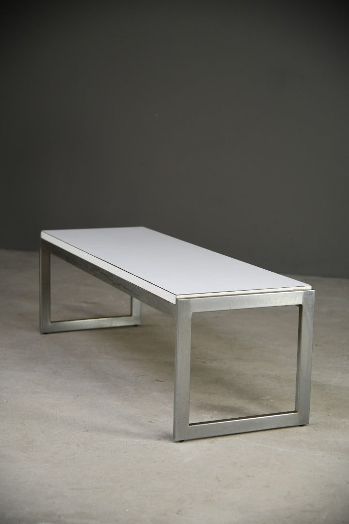 Retro White Rectangular Coffee Table