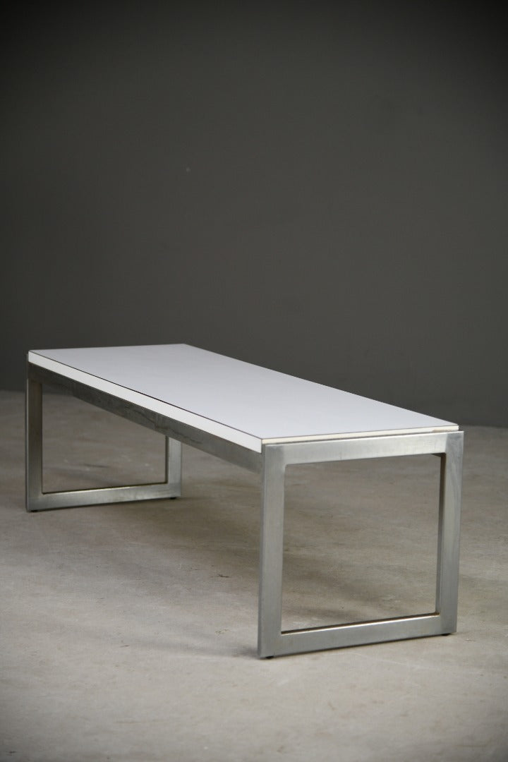 Retro White Rectangular Coffee Table